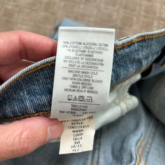 Hudson Gemma Jean Short Womens 30 Cut Off Mid Rise Cotton Stretch Blue Denim NWT - Picture 4 of 7